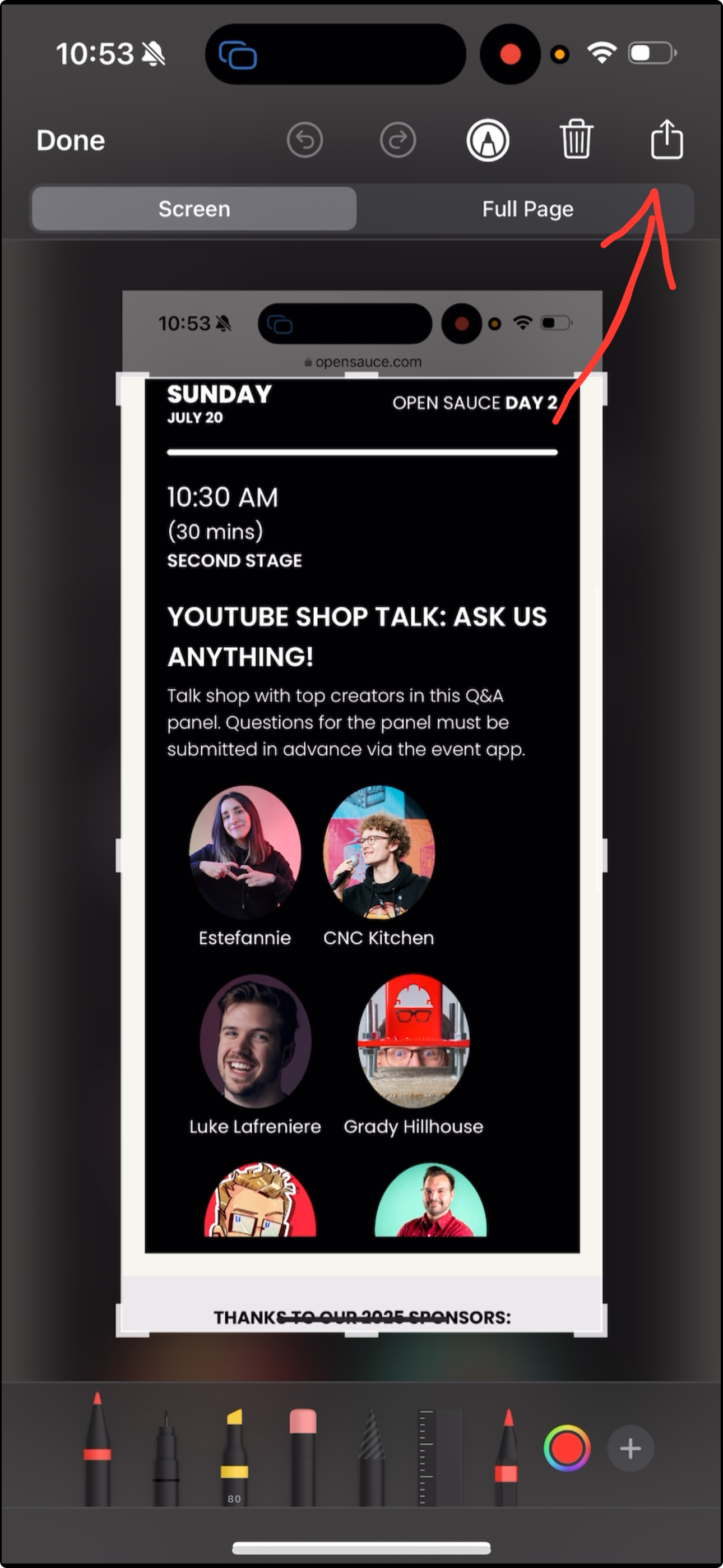 Screenshot flyer