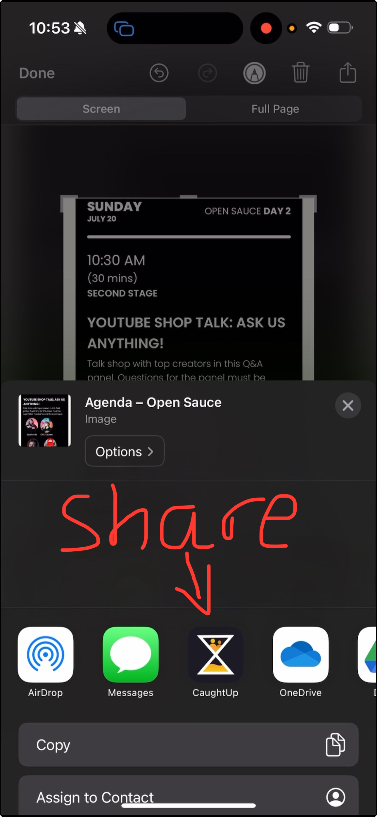Share flyer to CaughtUp